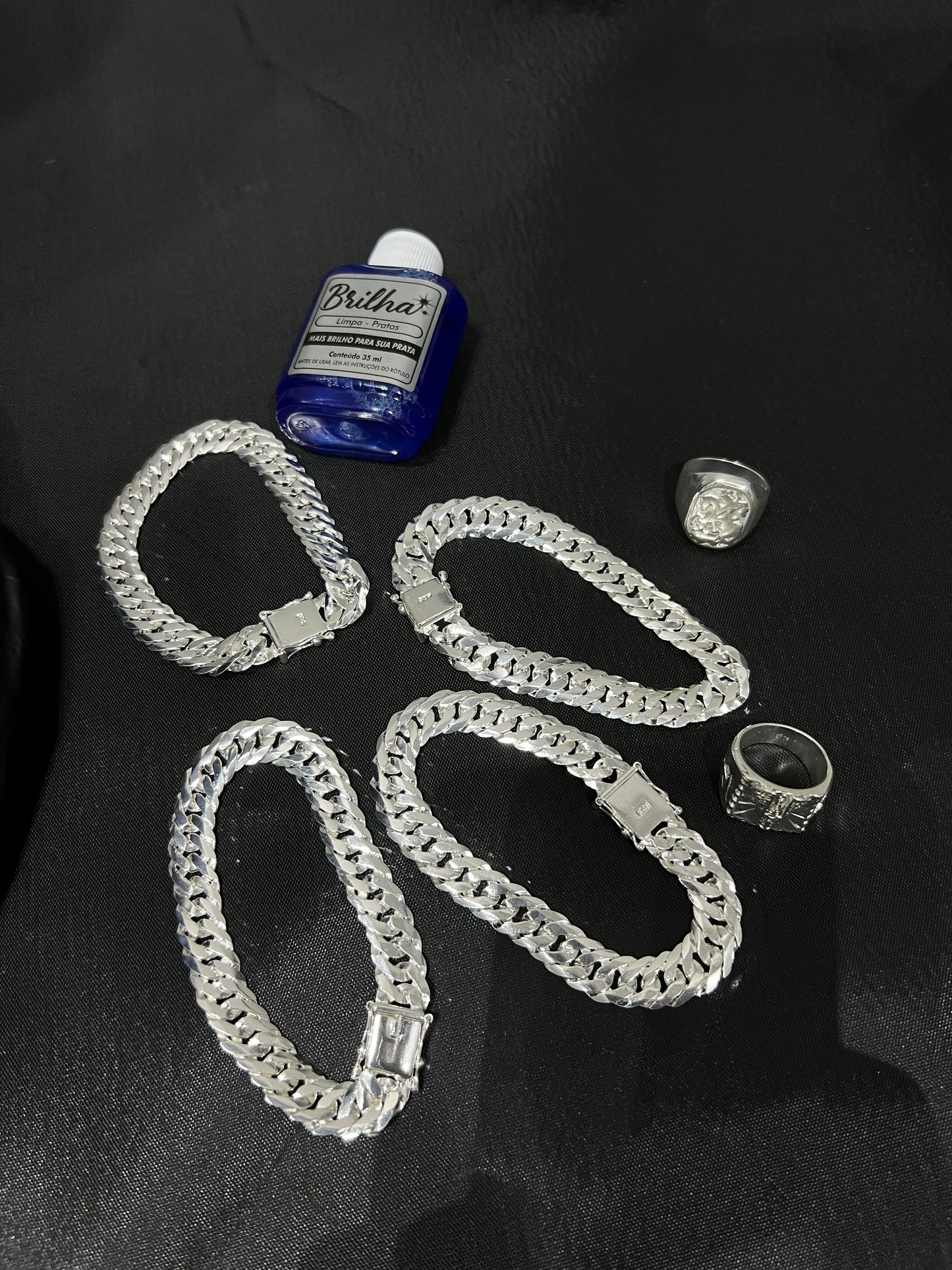 Kit Promocional | 2 Pulseiras 12MM: EloDuplo + 1 Limpa Pratas ( 1 Dedeira Brinde)