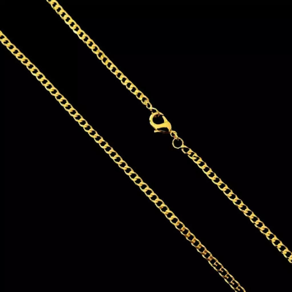 Corrente Grumet Pitbull 3MM Banhado a Ouro 18k | Fecho Lagosta