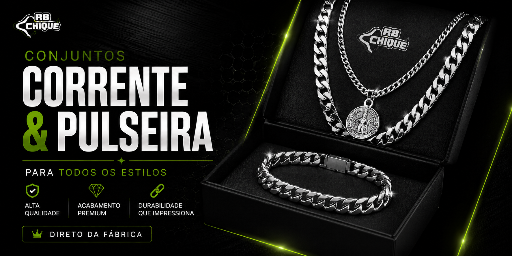 Conjuntos Corrente + Pulseira