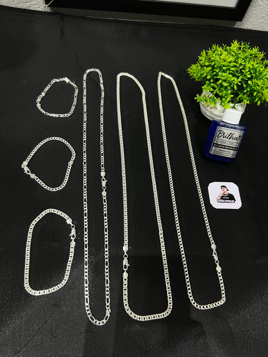 Kit Revenda | 3 Conjuntos 4MM: EloDuplo, 1x1 e 3x1 + 1 Limpa Pratas (Brinde) Kit (142)