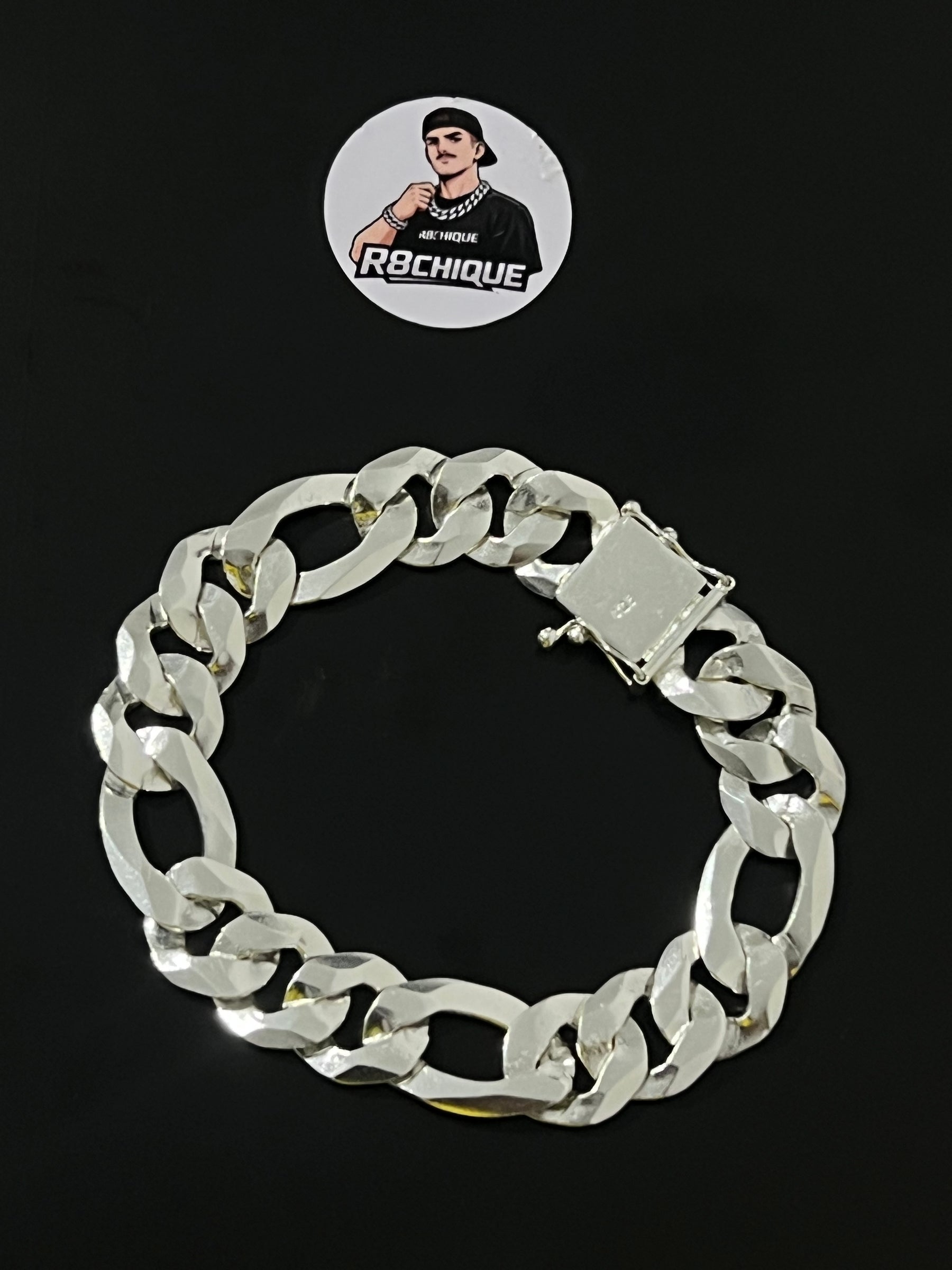 Pulseira Prata 3x1 Italiana - 15MM