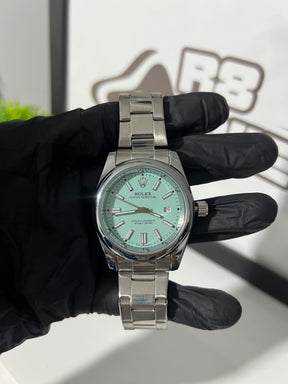 Relógio Rolex azul ciano - Linha Premium