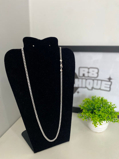 Corrente 1x1 - 4MM/70CM Prata Mista