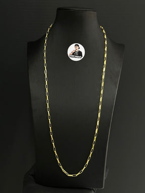 Corrente 3MM Tijolinho - Ouro 18K Banhada