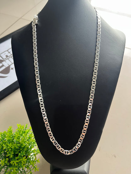 Corrente Piastrine - 8MM/70CM Prata Mista