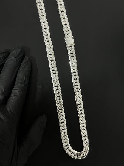Corrente Eloduplo - 12MM/70CM Prata Mista (ITALIANA)