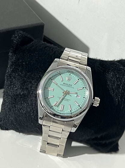 Relógio Rolex azul ciano - Linha Premium