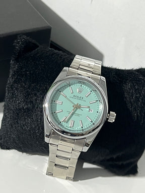 Relógio Rolex azul ciano - Linha Premium