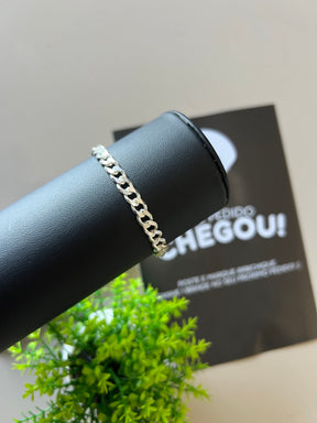 Pulseira 1x1 - 8MM Prata Mista