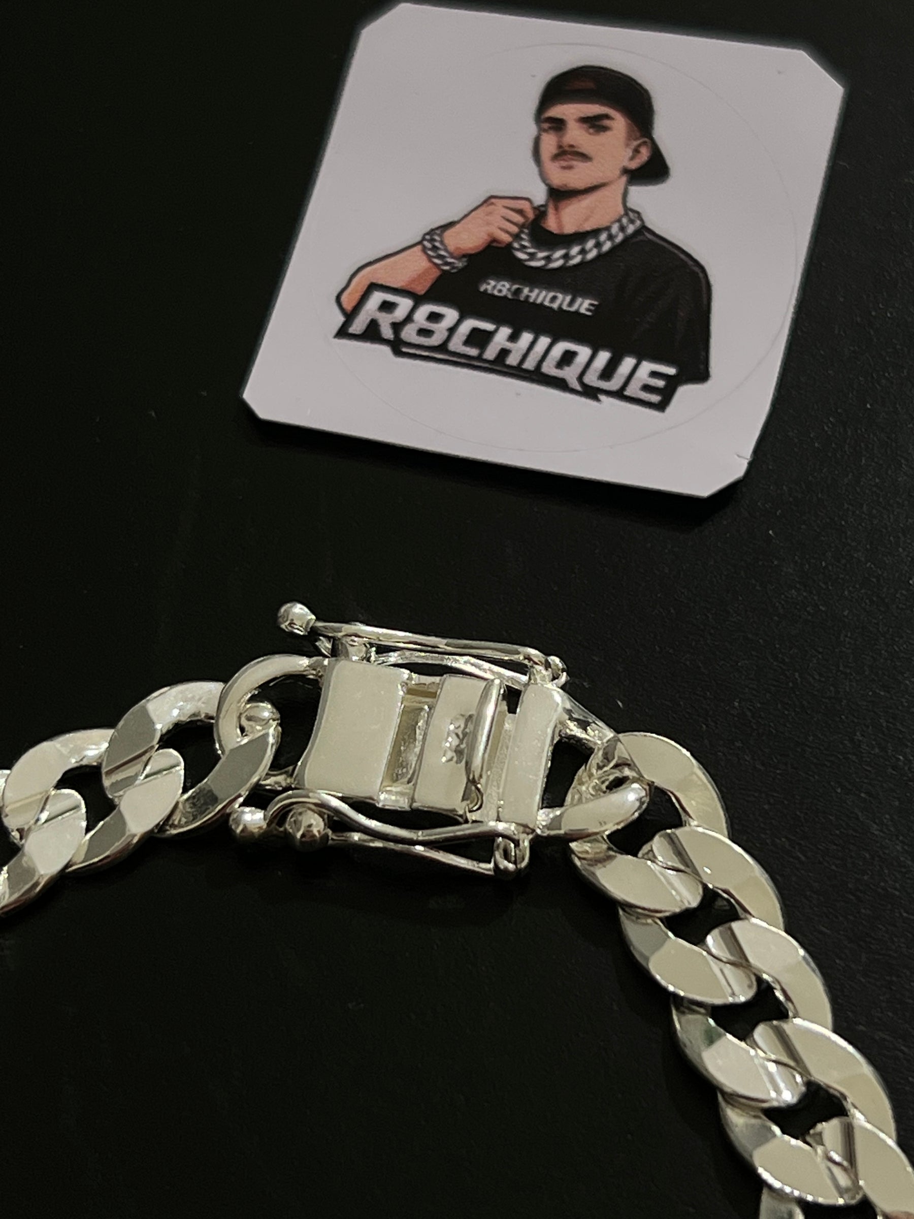 Pulseira Prata 1x1 Laminada - 9MM
