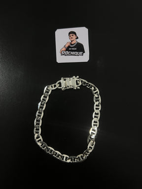 Pulseira Piastrine - 8MM Prata Mista
