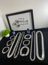 Kit Revenda |2 conjunto de 15MM EloTriplo / 2 Conjuntos 10MM - 1x1 e 3x1 / 2 Pulseiras 10MM - Elo e 1x1 / 1 Limpa Pratas (BRINDE) (Kit 77)