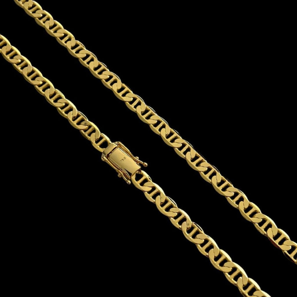 Corrente Piastrine 8MM Banhado A Ouro 18k