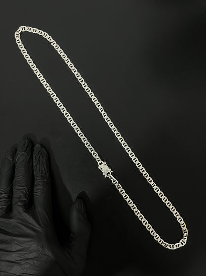 Corrente Piastrine - 8MM/70CM Prata Mista