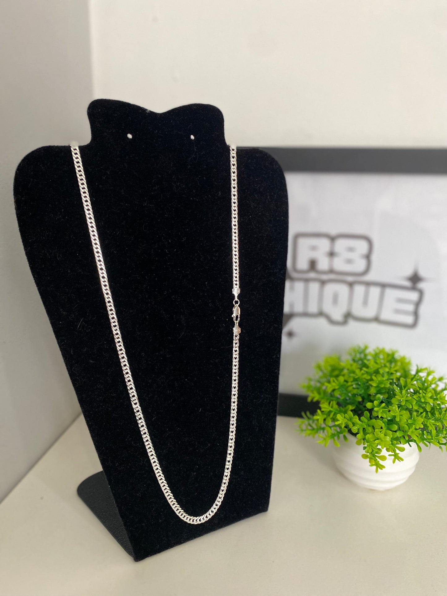 Corrente Eloduplo - 4MM/70CM Prata Mista