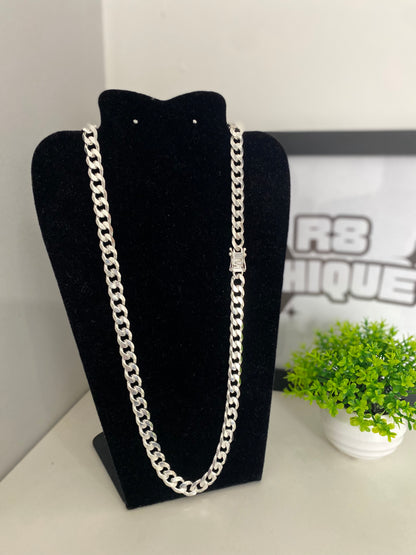Corrente 1x1 - 10MM/70CM Prata Mista