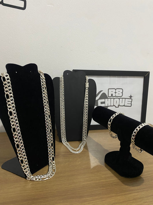 Kit Revenda | 2 Conjunto de 10MM - 1x1 e 3x1 / 1 Corrente de 10MM - EloDuplo / 1 Corrente de 8MM - 1x1 (Kit 64)