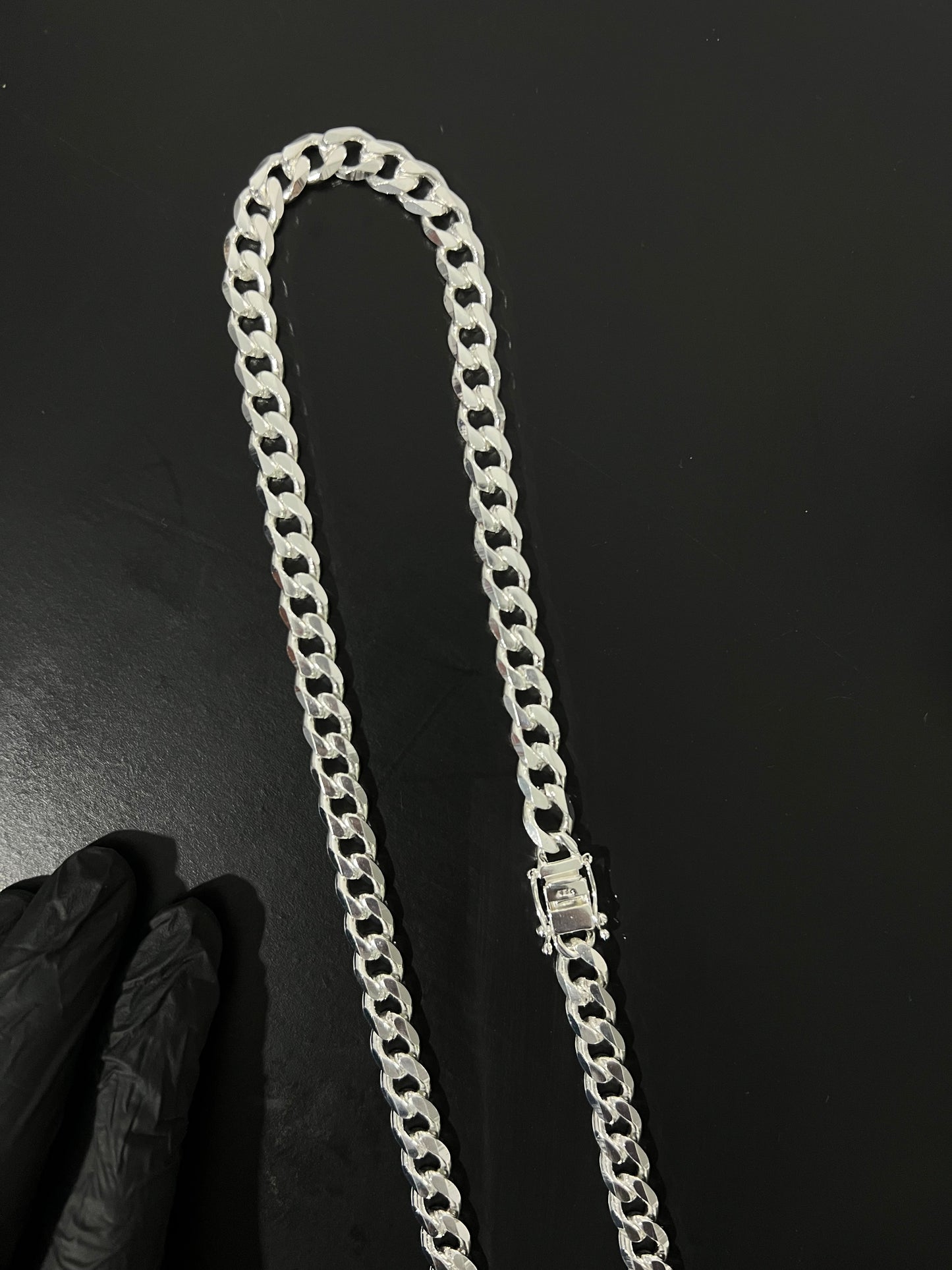 Corrente 1x1 - 10MM/70CM Prata Mista