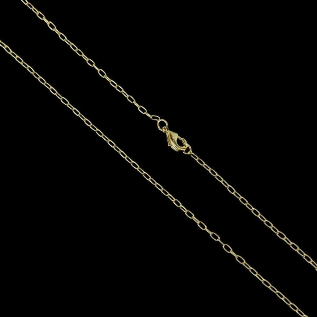 Corrente Cadeado 1mm Banhado a Ouro 18K