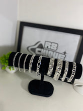 Kit Revenda | 9 Pulseiras / 1 de 20MM - EloDuplo / 1 de 12MM Italiana- Eloduplo/ 1 de 15MM / 3 de 10MM - 1x1, 3x1 e Elo/ 3 de 4MM - 1x1, 3x1, EloDuplo. (Kit 69)