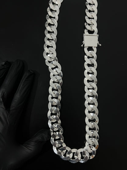 Corrente 1x1 - 25MM/70CM Prata Mista