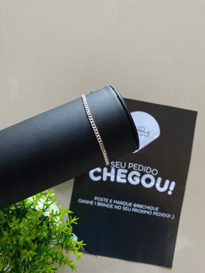 Pulseira  Prata 1x1 - 2MM