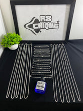 Kit Revenda | 10 Correntes + 10 Pulseiras / 2MM / 1 Limpa Pratas (BRINDE) (Kit 78)
