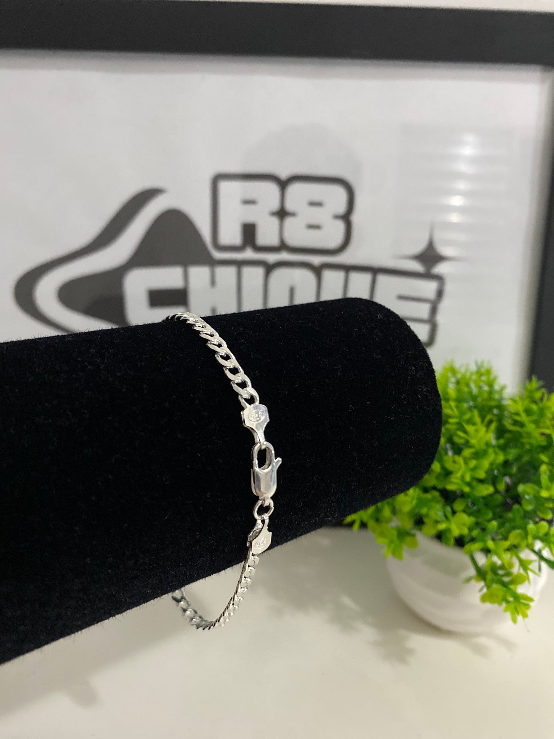 Pulseira  Prata 1x1 - 4MM