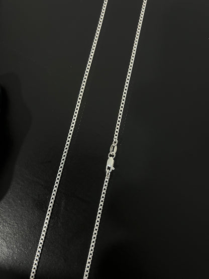 Corrente 1x1 - 2MM/70CM  Prata Mista