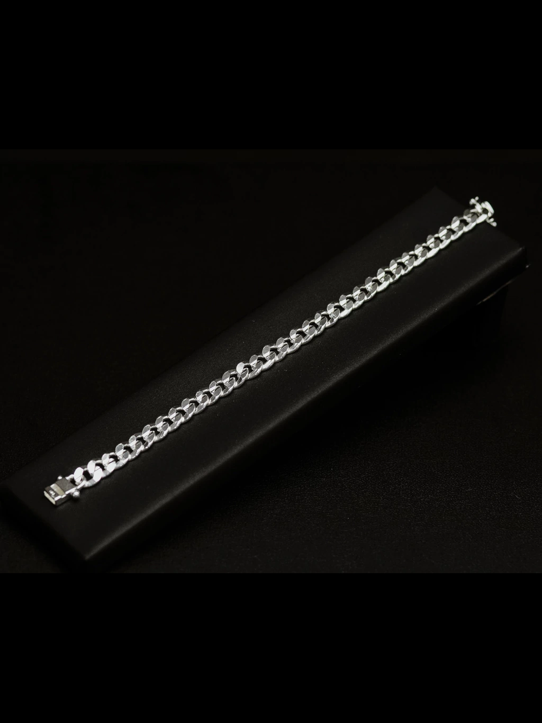 Pulseira Prata 1x1 Laminada - 9MM