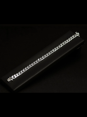 Pulseira Prata 1x1 Laminada - 9MM