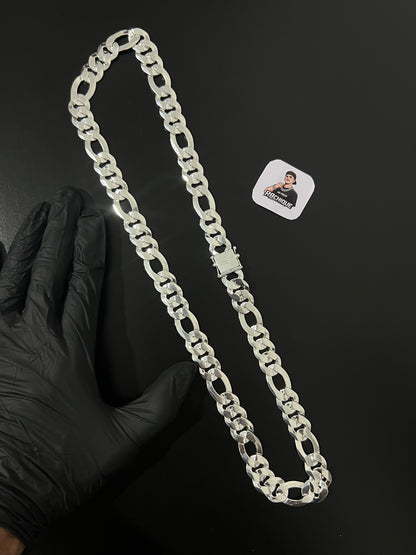 Corrente Prata Mista 3x1 - 15MM/70CM (ITALIANA)