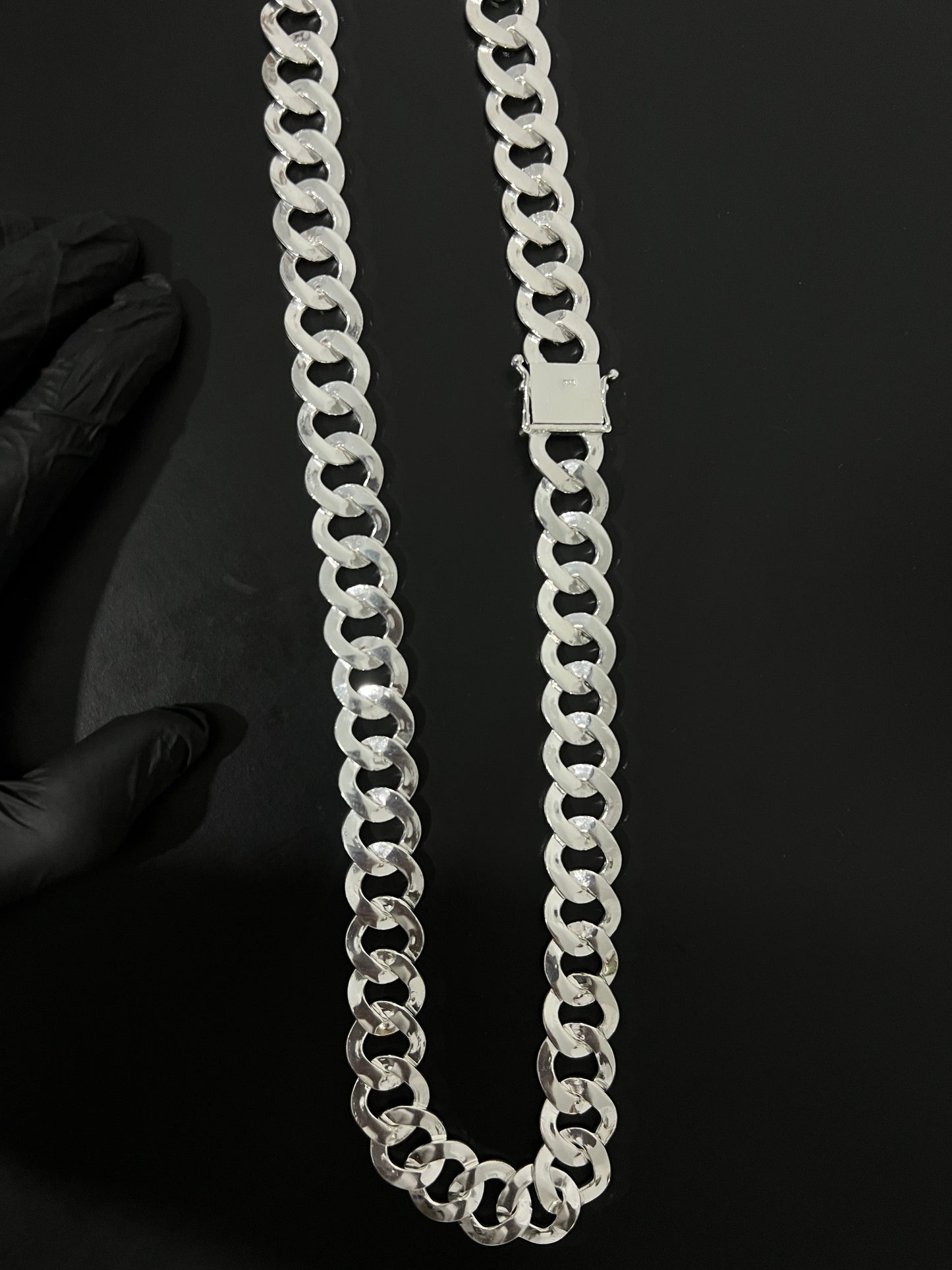 Corrente 1x1 - 20MM/70CM Prata Mista