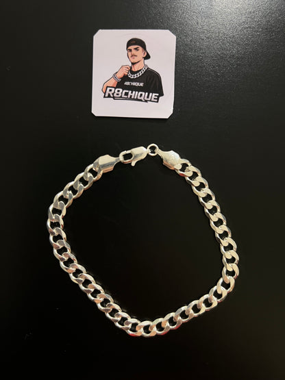 Pulseira 1x1 - 8MM Prata Mista
