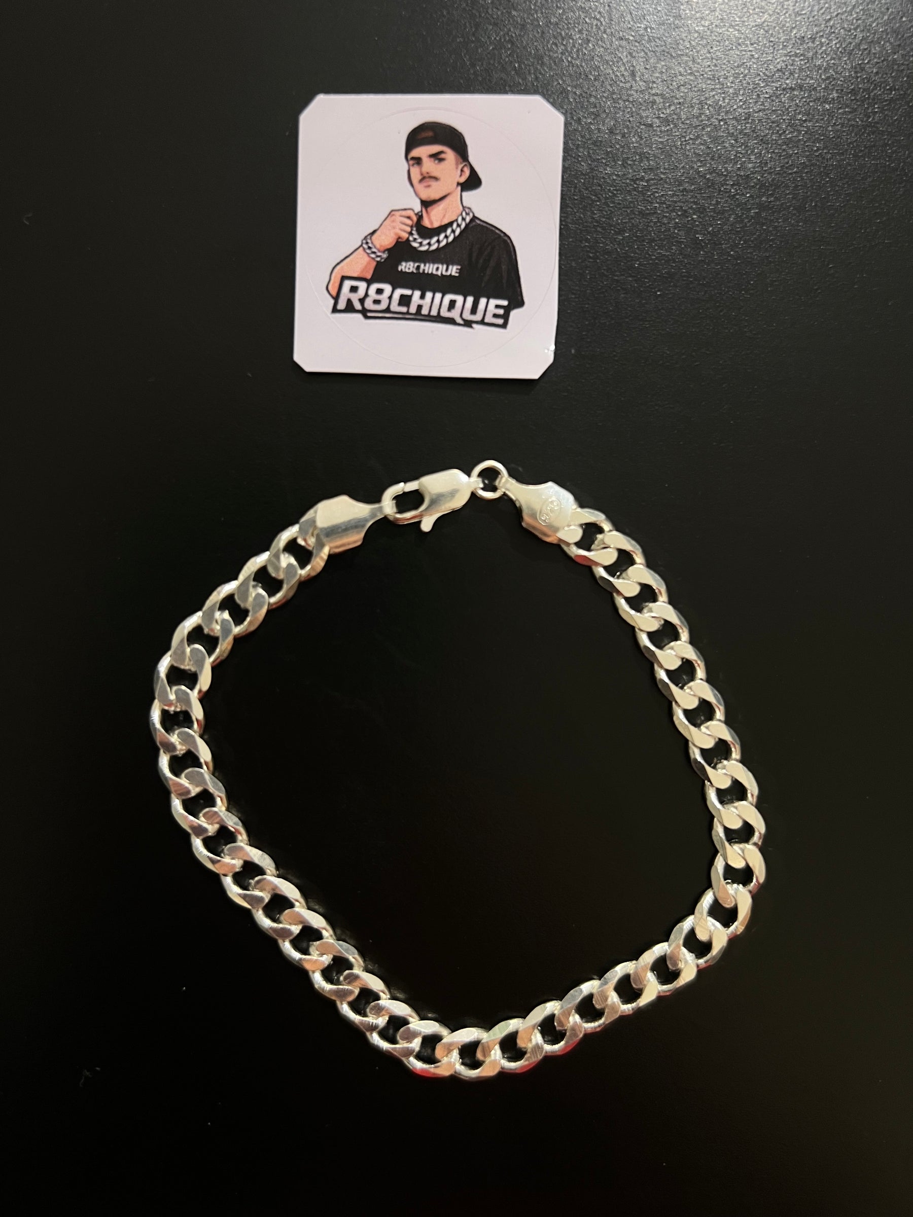 Pulseira 1x1 - 8MM Prata Mista