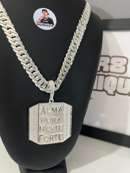 Pingente Prata Mista - Alma Pura Mente Forte (7)