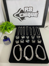 Kit Revenda | 7 Pulseiras de 2MM: 3x1 e 1x1 / 2 Pulseiras de 8MM - Elo e 1x1 / 1 Pulseira de 10MM - Elo / 1 Limpa Pratas (BRINDE) (Kit 85)