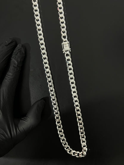 Corrente 1x1 - 10MM/70CM Prata Mista
