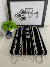 Kit Revenda | 2 Correntes 10MM: 3x1 e Elo / 2 Correntes 2MM: 1x1 / 3 Dedeiras / 1 Limpa Pratas (BRINDE) (Kit 113)