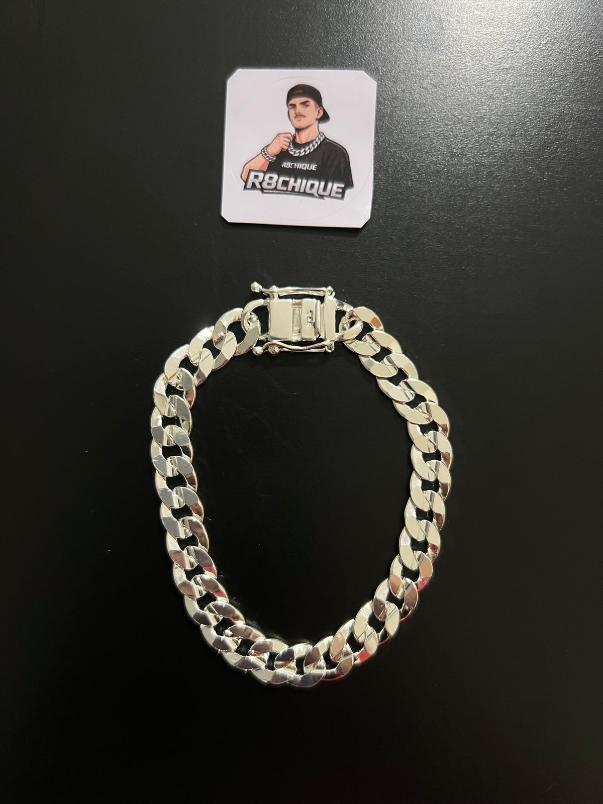 Pulseira Prata 1x1 Laminada - 9MM