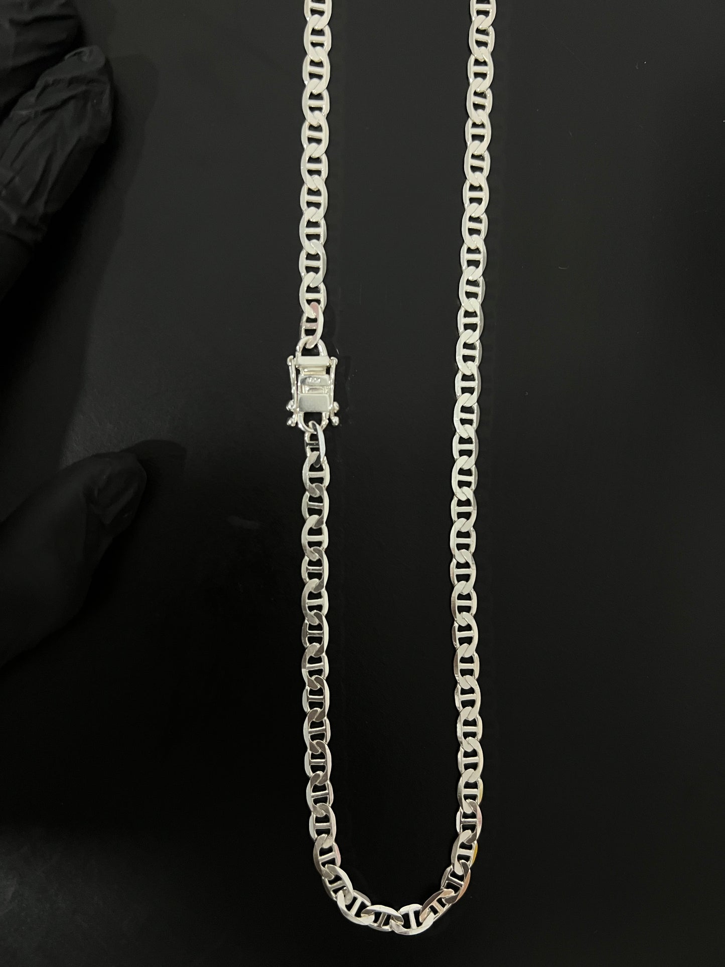 Corrente Piastrine - 8MM/70CM Prata Mista