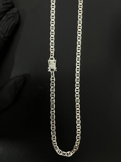 Corrente Piastrine - 8MM/70CM Prata Mista
