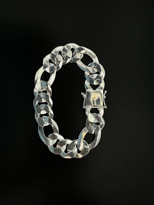 Pulseira 3x1 Italiana - 18MM Prata Mista