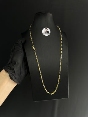 Corrente 3MM Tijolinho - Ouro 18K Banhada
