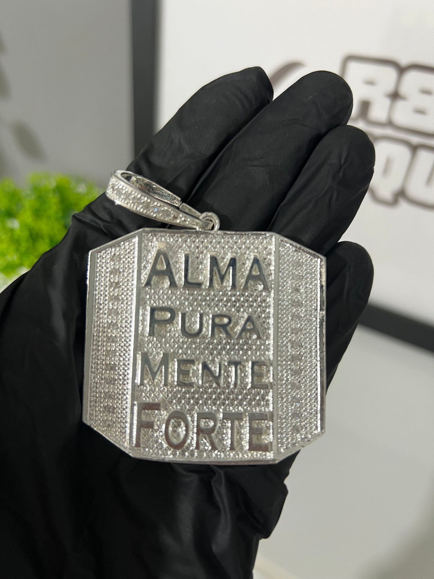 Pingente Prata Mista - Alma Pura Mente Forte (7)