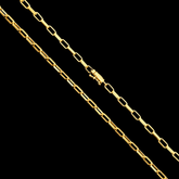 Corrente Tijolinho Alongado 3mm | Fecho Canhão