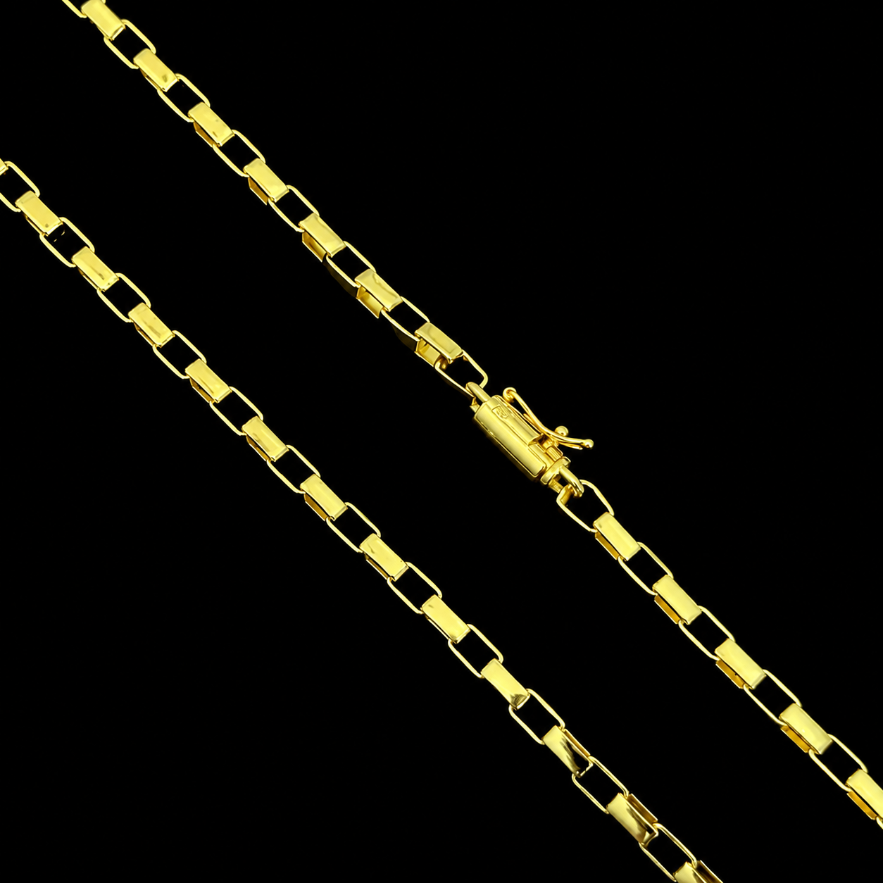 Corrente Tijolinho 4MM | Fecho Canhão