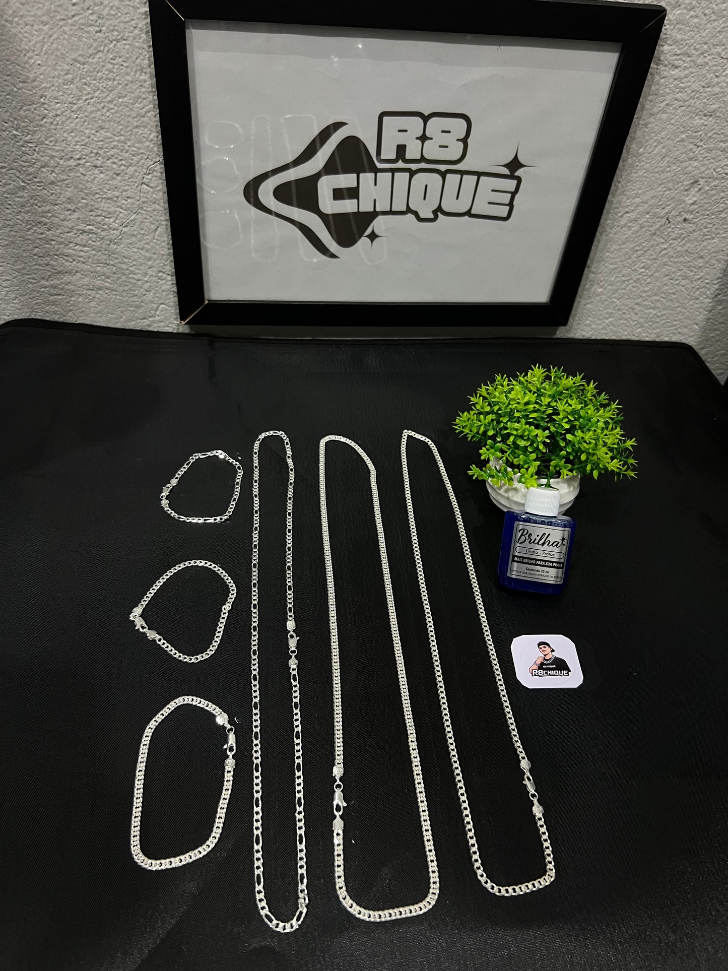 Kit Revenda | 3 Conjuntos 4MM: EloDuplo, 1x1 e 3x1 + 1 Limpa Pratas (Brinde) Kit (142)