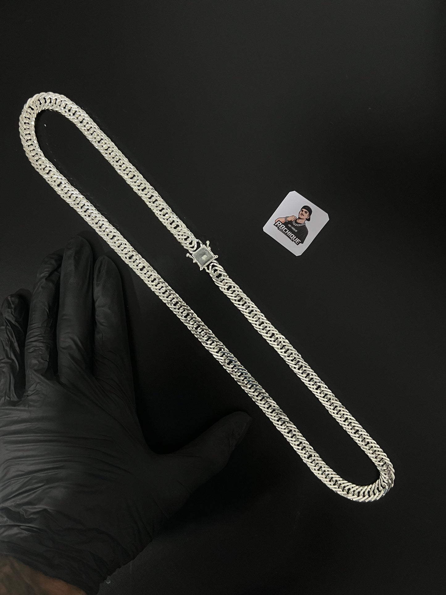 Corrente EloTriplo - 10MM/70CM Prata Mista