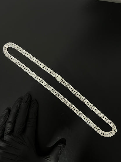 Corrente Eloduplo - 12MM/70CM Prata Mista (ITALIANA)
